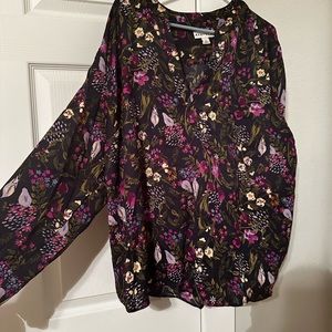 Ava and viv floral blouse 2X